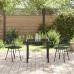 Conjunto de Comedor de Jardín de 3 Piezas  Ratán Poli Negro