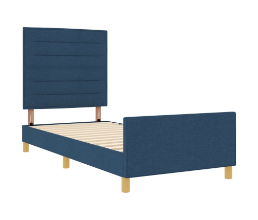 Estructura de Cama de Tela Azul  100x200 cm