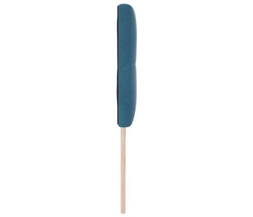 Cabezal  Acolchado con Botones Azul Oscuro 200 cm de Terciopelo