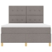 Cama Tapizada  con Colchón Taupe 140x190 cm Tela