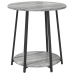 Mesa Lateral  2 pcs Gris Sonoma de Madera y Metal