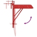 Mesa de balcón plegable  roja 60x40 cm de acero