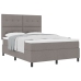 Cama con Base de Muelles y Colchón Taupe 140x200 cm Tela