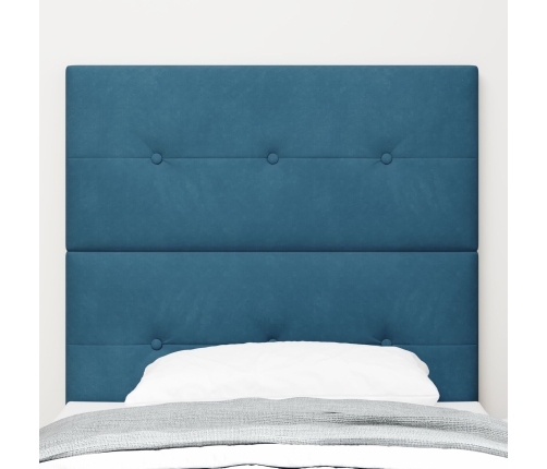 Cabecero LED  Azul Oscuro 90 cm Terciopelo