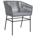 Set de Comedor de Jardín  de 2 Piezas con Cojines Gris Poliratán