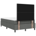 Cama con Somier con Colchón Gris Oscuro 120x200 cm Tela