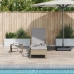 Tumbona Beige y gris claro Ratán PE 157 x 55 x 92 cm Plegable