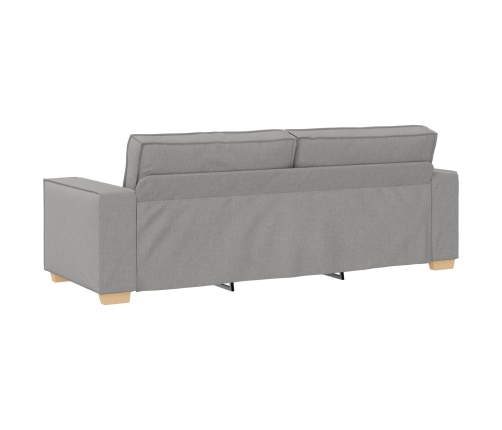 Conjunto de Sofá de 3 Piezas con Cojines de Tela Gris Nube