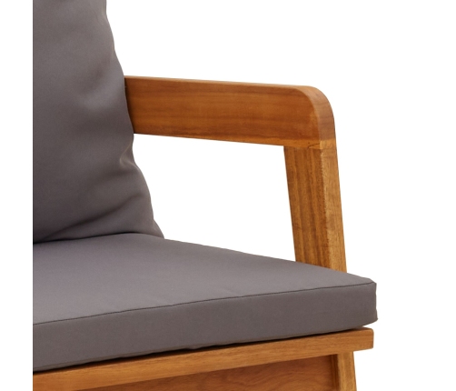 Banco de Jardín  con Cojines 115x65x71 cm Madera Acacia Maciza