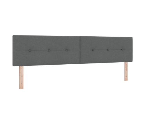 Cabezal LED  acolchado con botones gris oscuro 100 cm de tela