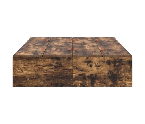 Estructura de Cama de Almacenamiento  Roble Ahumado 120x190 cm