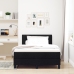 Estructura de Cama  con Colchón Negro y Blanco Tela 120 x 200 cm