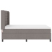 Cama box spring con colchón y LED Taupe 140x200 cm Tela