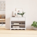 Mesa Consola  ""DRAMMEN"" Blanca 89,5x37x73 cm Madera Sólida de Pino