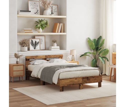 Armazón de Cama de Madera Elaborada Madera Vieja Madera
