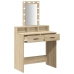 Mesa de Tocador  con Luces LED Sonoma Roble 79x41x140 cm