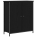Aparador  Roble Negro 70x30x80 cm Madera Ingenierizada y Acero