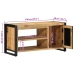 Banco para Zapatos 100x40x50 cm Madera Maciza Rugosa de Mango