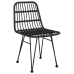Conjunto de Comedor de Jardín de 3 Piezas  Ratán Poli Negro