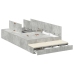 Estructura de Cama con Almacenamiento  Gris Concreto