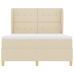 Cama con somier y colchón  Crema 140x190 cm Tela