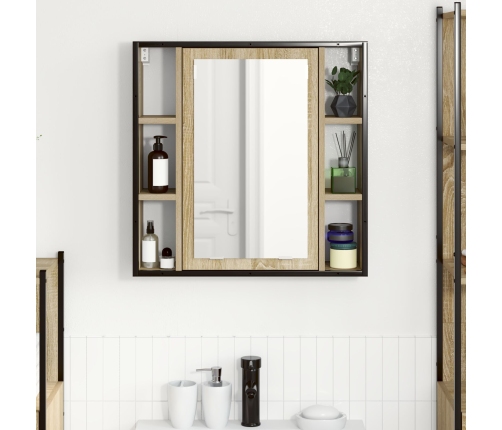 Unidad de Tocador para Baño Roble Claro Tablero de Partículas