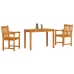 Conjunto de comedor para el jardín de 3 piezas  de madera maciza de acacia