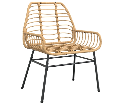 Conjunto de Comedor de Jardín  de 9 Piezas Marrón Poliratán
