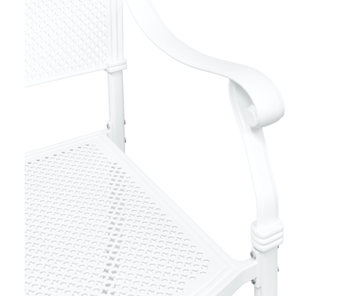 Silla de Exterior  Blanca Metal 62 x 64 x 93 cm Duradera