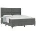Cama con base caja  y colchón gris oscuro 180x200 cm tela