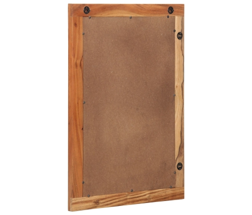 Espejo de baño  50x70x3 cm de madera maciza de acacia