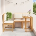 Conjunto de Comedor de Jardín de 4 Piezas de Madera Sólida de Acacia