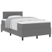 Cama con Box Spring con Colchón Gris Claro 120x200 cm Tela de Pana
