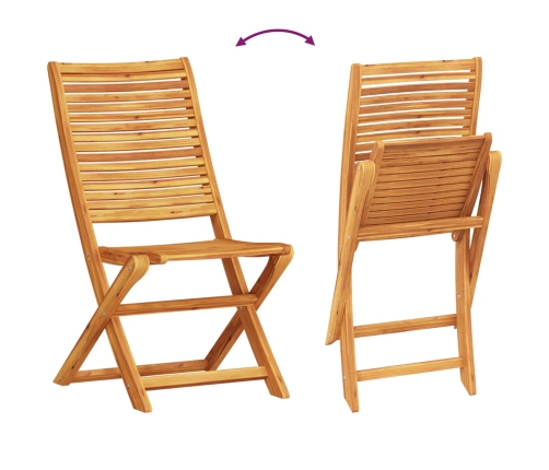 Set de comedor de jardín de 5 piezas  de madera maciza de acacia