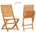 Set de comedor de jardín de 5 piezas  de madera maciza de acacia