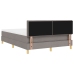 Cama Box Spring  con Colchón y LED Taupe 140x190 cm Tela