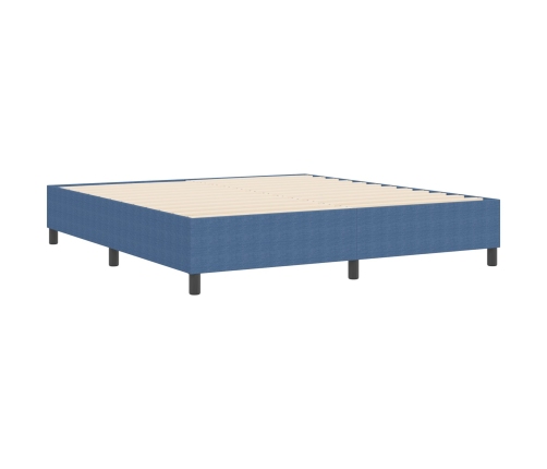 Cama Box Spring  Azul Super King Tela de Pana