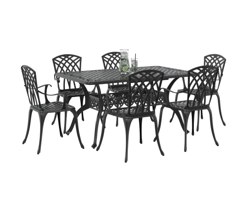 Set de 4 Negro Aluminio Fundido Grande Inlays Decorativos