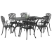 Set de 4 Negro Aluminio Fundido Grande Inlays Decorativos