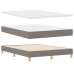 Cama Box Spring  con Colchón y LED Taupe 140x190 cm Tela