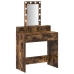 Mesa de tocador  con luces LED en roble ahumado 79x41x140 cm