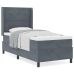 Cama con Box Spring y Colchón  Gris Oscuro 100x200 cm de Terciopelo