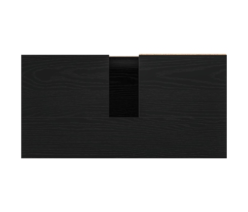 Cabinet de lavabo  Negro Roble 65x33x60 cm Madera elaborada