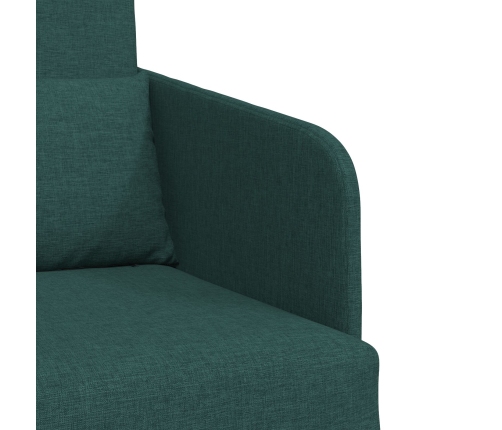 Sofá Cama de Suelo  2-en-1 Verde Oscuro 65x80x83 cm Tela