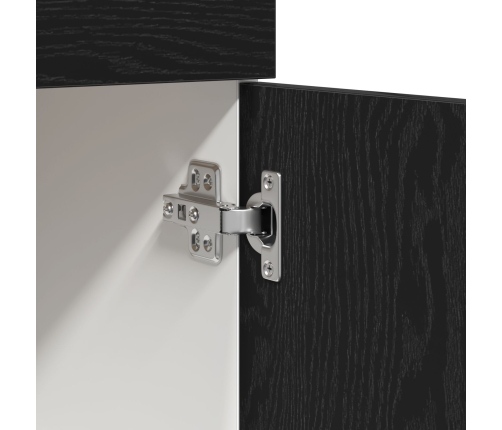 Armario con Cajón en Roble Negro, 80x46x81.5 cm, Hecho de Madera Elaborada