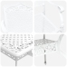 Juego de 4 Blanco Aluminio fundido Grande Inlays decorativos