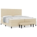 Cama con Somier  con Colchón y Banco Color Crema 200x200 cm Tela