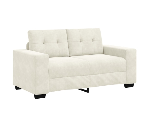 Sofá Loveseat  Crema 120 cm de Terciopelo