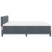 Cama Box Spring  con colchón gris oscuro Super King terciopelo