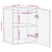 Gabinete de Baño Suspendido  38x33,5x48 cm de Madera Maciza de Acacia